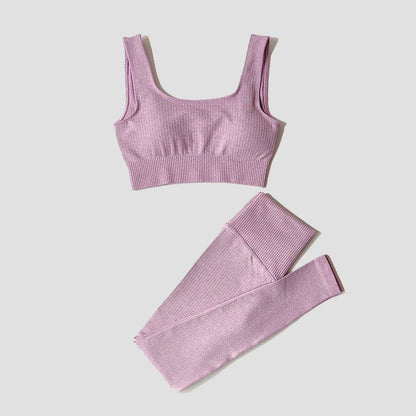 Yoga Set Seamless Women'S Sportswear Workout Clothes Athletic Wear Gym Legging Fitness Bra Crop Top Long Sleeve Sports Suits