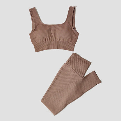 Yoga Set Seamless Women'S Sportswear Workout Clothes Athletic Wear Gym Legging Fitness Bra Crop Top Long Sleeve Sports Suits