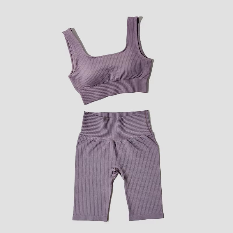 Yoga Set Seamless Women'S Sportswear Workout Clothes Athletic Wear Gym Legging Fitness Bra Crop Top Long Sleeve Sports Suits